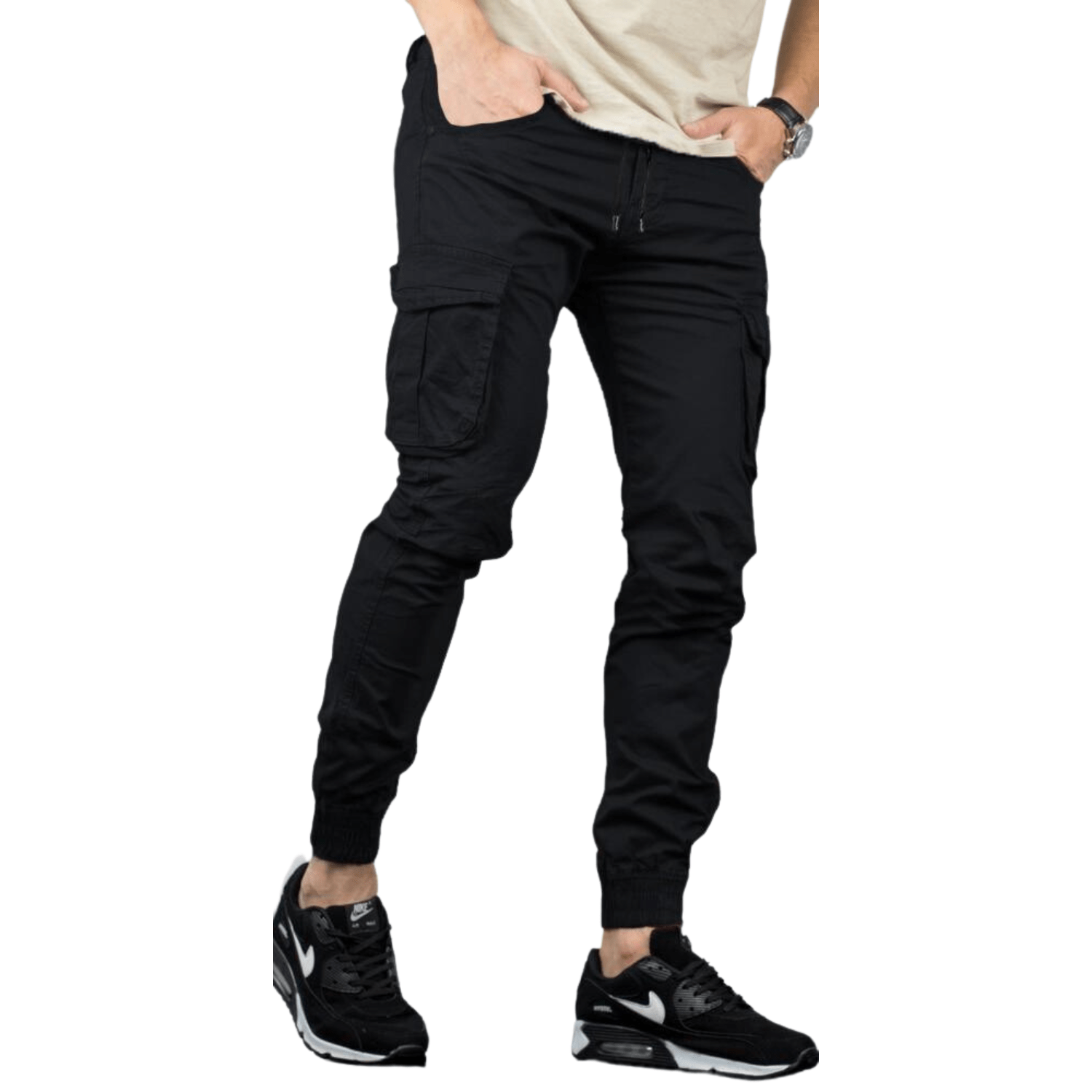 Premium 6 Pocket Cargo Jogger’s Pant For men’s – Black